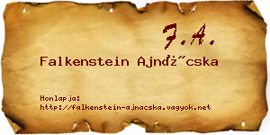 Falkenstein Ajnácska névjegykártya